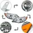 thumbnail image 5 of munirater Clear Left+Right Projector Headlights Headlamps For 2012 2013 2014 Toyota Camry, 5 of 5