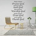 thumbnail image 4 of Wall Vinyl Decal Quote Sign Christian Praise God Diy Art Sticker Home Wall Decor, 4 of 5