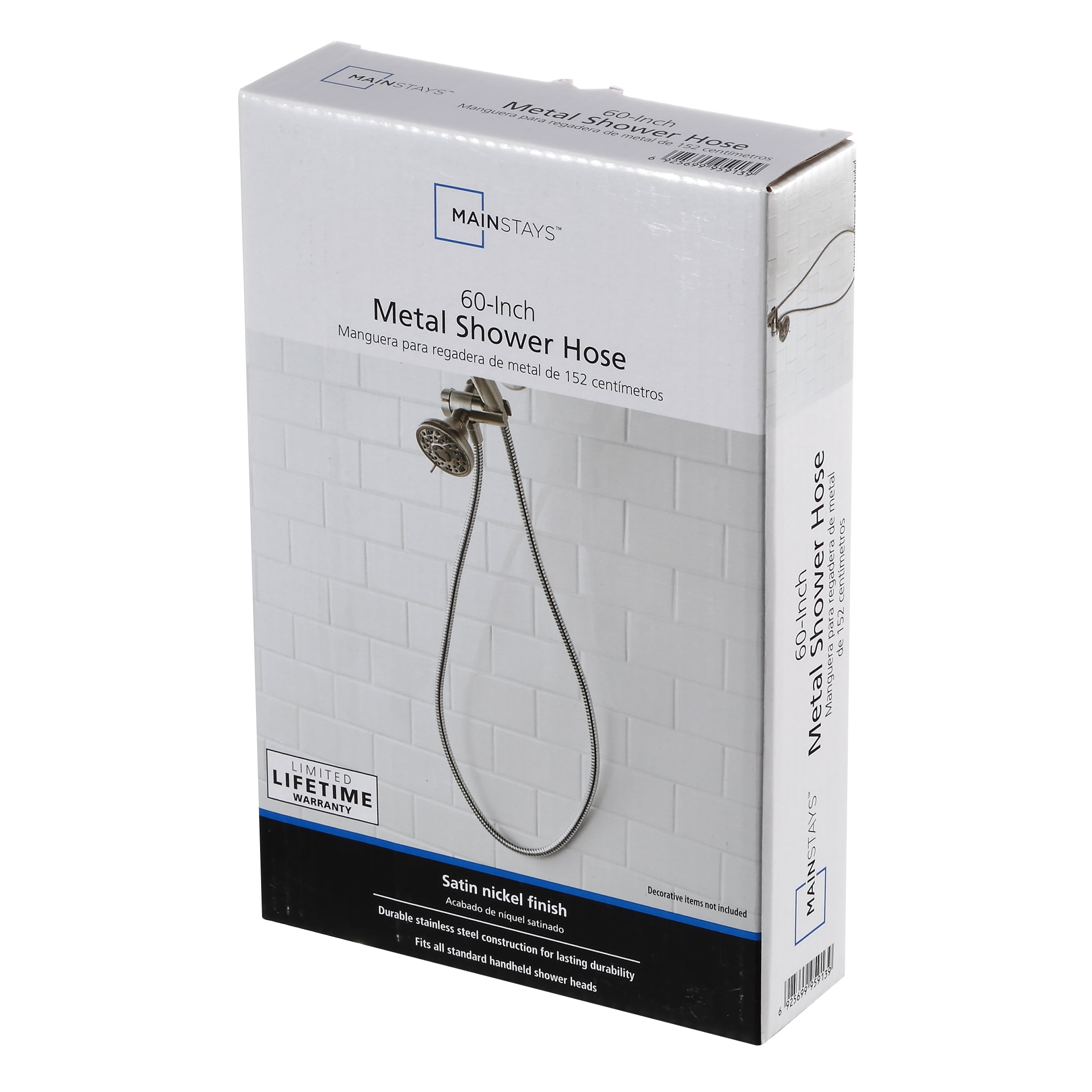 Mainstays Stainless Steel Shower Hose in Satin Nickel