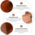 thumbnail image 4 of Práctico organizador de escritorio de varios niveles con estante para manualidades y almacenamiento de madera., 4 of 8