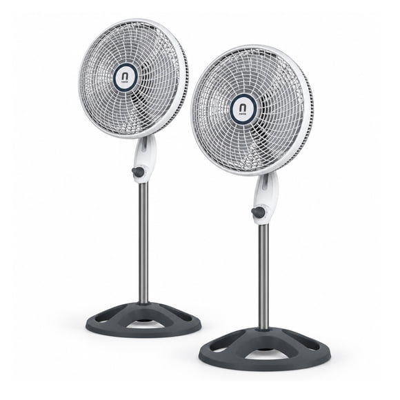 Kit 2 Ventiladores Navia P16S2 16 Pulgadas Piso Pared Con Control Remoto 3 Velocidades Temporizador