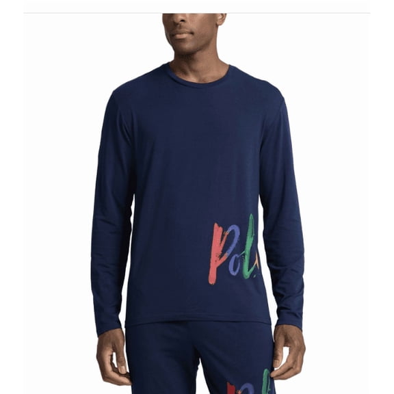Polo Ralph Lauren Men's Long-Sleeve Crewneck Pajama Shirt - CRUISE NAVY