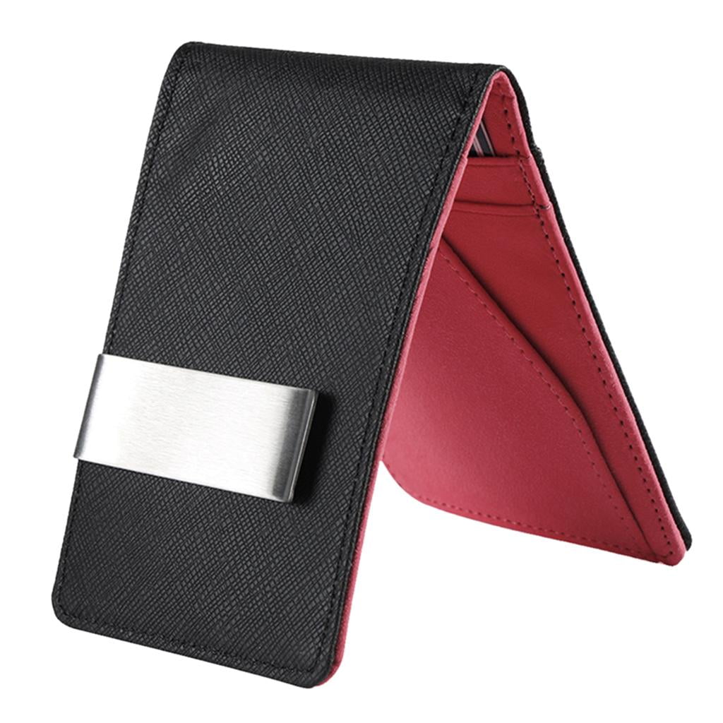 Carteras de Cuero para Hombre en Tonos rojo Sunnimix Carteras delgadas con clip para billetes Walmart en linea