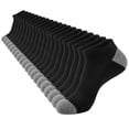 thumbnail image 2 of Black Ankle Socks 12 Pairs Mens Cushioned Low Cut Socks with Soft Breathable Cotton Blend Moisture Wicking Athletic Socks for Everyday Wear, 2 of 3