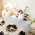 thumbnail image 4 of Homewish Halloween Gothic Skull Twin Duvet Cover, Rose Bow Twin Bedding, Beige Black, Gray Reversible 2pcs, 1 Duvet Cover and 1 Pillowcase, 4 of 7