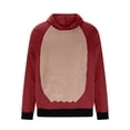 thumbnail image 3 of Ylhdenz Mens Christmas Hoodie Casual Long Sleeve Pullover Fashion Color Block Hoodies with Reindeer Antlers Comfy Fall Winter Holiday Party Outfit S, 3 of 8