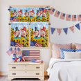thumbnail image 5 of Independence Day Kitchen Curtains Valances 3 Piece Set, U.S. Flag Themed Farm Pig Rustic Farmhouse Sunflowers Rod Pocket Tier Curtain and Valance Drapes for Small Window 36 Inch Length for Bedroom, 5 of 9