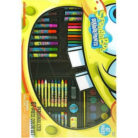 Nickelodeon Spongebob Stationery 67pc Set - Spongebob Personalized Art Set - Spongebob Art Set