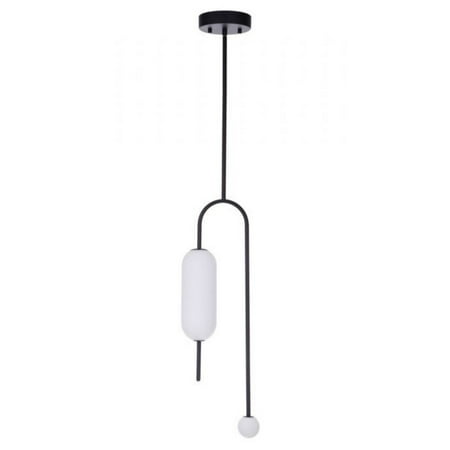 

Craftmade Lighting 53892-FB-LED Tuli - 16W LED Pendant - 5.1 inches wide by 26.38 inches high Flat Black Finish with White Frost Glass