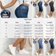 thumbnail image 3 of Pantalones Elásticos de Cintura para Mujeres Caminando Casual con Bolsillos Impresos No Tejido Denim Imitación Denim Cómodo para Fuera Pantalones de Cintura Alta para Mujeres, 3 of 9