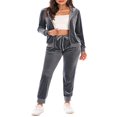 thumbnail image 4 of Ladies 2 Piece Tracksuits with Zipper Hoodie Sweatshirt and Sweatpants, 4 of 8
