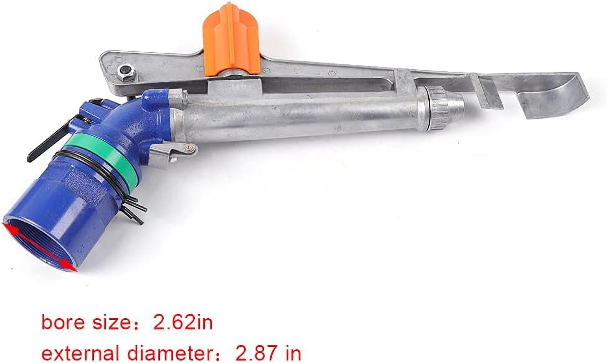 2" Water Spray Gun Large-Area Agriculture Irrigation Watering Sprinkler, 360° Adjustable Impact Area Water Garden, Impact Sprinkler Water Irrigation Tool for Garden Farm Lawn (2 inch)