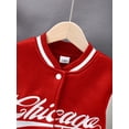 thumbnail image 5 of 9t Kid Boys Tops 10t Big Boys Fashion CHICAGO Embroidery Color Block Baseball jacket Sizes 7-15, 5 of 7