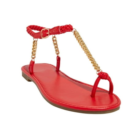 

FAVIPT Summer Sandals for Women 2023 Clearance Womens Flat Sandals with Back Strap Sandals for Women Women s Sandal Metal Chain Sandals With Flat Toe And Round Head Beach Sandals
