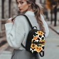 thumbnail image 3 of Eheartsgir Sunflower Cow Print Mini Backpack, Lightweight Polyester Small Backpack for Travel Hangouts, Multi-Purpose Ladies Shoulder Backpack, 3 of 8