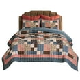 thumbnail image 4 of Greenland Home Shiloh Traditional Calico Patchwork Print Quilt Set, Adult, 3-Piece Full/Queen, 4 of 7