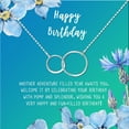 thumbnail image 2 of Anavia Happy Birthday Gifts Stainless Steel Fashion Necklace Birthday Card Jewelry Gift for Her, Birthday Gift for Friend-[Silver Infinity Double Ring, Bright Blue Gift Card], 2 of 4