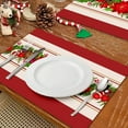 thumbnail image 6 of Christmas Placemat, Table Mat, Holiday Dining Table Decoration Set Of 4, Festive Waterproof and Easy-To-Clean Christmas Home Living Room Accessories, 6 of 9