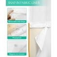thumbnail image 3 of No Hook Shower Curtain with Snap in Liner, Orange and White Gradient Hotel Shower Curtains for Bathroom, Washable Shower Curtain Liner Set with Mesh Top Window, 60"x72", 3 of 6