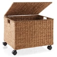 thumbnail image 3 of Casafield Rolling Filing Cabinet, Cinnamon - Water Hyacinth Hanging File Folder Organizer, Home Office Storage, 3 of 7