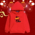 thumbnail image 2 of Otqutp Crewneck Pullovers for Baby Children's Spring Festival Hoodie New Year Wear Red Foreign New Year Greetings Clothes Child Top(M,5-6 Years), 2 of 9