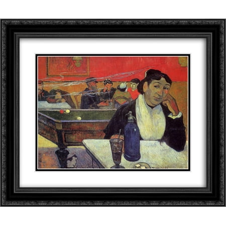 - Paul Gauguin 2x Matted 24x20 Black Ornate Framed Art Print 'Night cafe, Arles'
