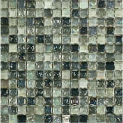 1" x 1" White Smoke Glass Mosaic (10 Piece - 10 sqft./Case)