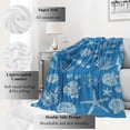 thumbnail image 2 of Beach Seaside Treasures Blanket Beautiful Shells, Starfish, and Coral Ocean Throw Blankets,Birthday Gifts for Kids Adult,Lightweight Soft Fleece for Sofa Couch Bed Room Travel Decor 40x50in, 2 of 6