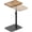 Brown, variant on HzTinT TV Tray Side Table Sofa Tray for Couch Heavy Metal Base Swivel/Adjustable Height, Sofa Bed Bathroom Living Room, Study TV Tray C Shaped End Table Food Snack Trays for Eating Small Spaces