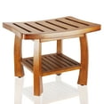 thumbnail image 5 of Oceanstar Solid Wood Spa Shower Bench with Storage Shelf, 5 of 5