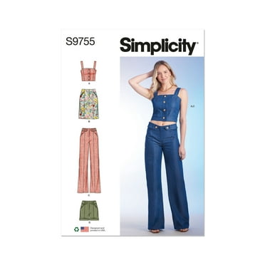Simplicity Sewing Pattern 9755 - Misses' Top, Skirt, Pants and Shorts, Size: U5 (16-198-20-22-24)