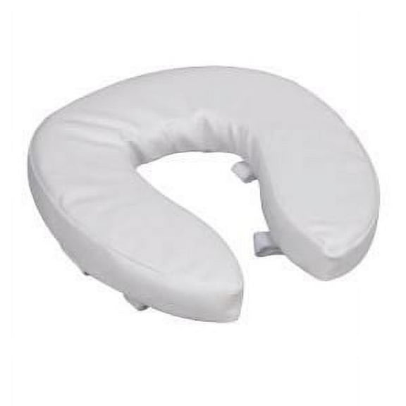 Vinyl Cushion Toilet Seat Riser ''White, Standard, 2 H (Seat), 1 Count''
