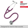 thumbnail image 3 of Littmann Cardiology IV Diagnostic Stethoscope, Standard, Plum Tube, Stainless Stem, 3 of 10