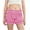 Pink, variant on Timegard Shorts for Women Plaid Ruffle Elastic Waist Casual Comfy Fitting Shorts Summer Fashion