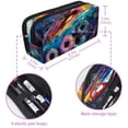 thumbnail image 5 of MUOOUM Pencil Case, Colorful Donuts in galaxy Large Capacity Pencil Pouch Stationery Pen Bag, 5 of 7