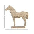 thumbnail image 4 of 12" x 19" Beige Polystone Horse Sculpture, by DecMode, 4 of 10