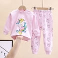 thumbnail image 2 of TOWED22 Toddler Kid Girl Clothes for Fall 2 Piece Long Sleeve Graphic Tee and Pants Set Outfits Clothing Adorable(Light Pink,3-4 Y), 2 of 4