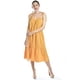 thumbnail image 1 of Vestido midi con tirantes ajustables Roman Fashion /Juvenil, 30085 (Mostaza) amarillo M, 1 of 5