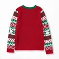 thumbnail image 4 of Tricot Décontracté pour Femmes Col Rond Brodé Arbre de Noël Lettre Dessin Animé, 4 of 6