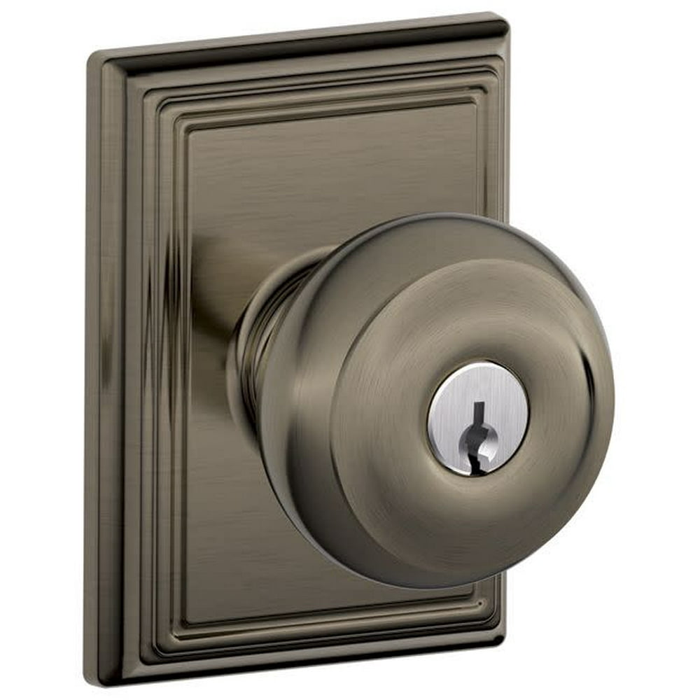 Schlage F51GeoAdd Keyed Entry Panic Proof Door Knob Set