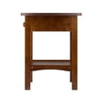 Winsome Wood Claire Curved Accent Table, Nightstand, Walnut Finish