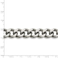 thumbnail image 3 of White Stainless Steel necklace Curb chain Men's 24 in 13.75 mm, 3 of 3