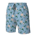thumbnail image 5 of Naloa Rose Flowers Men's Beach Shorts, Surfing shorts, Swim trunks, Quick Dry Swim Trunks for Surfing Beach Fun - 3X-Large, 5 of 9