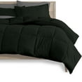 Bare Home Microfiber 5Piece Black and Light Gray Bed in a Bag, Twin