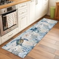 thumbnail image 2 of Blue Coastal 2'x6' Runner Rugs for Hallway Kitchen Bedside Non Slip Washable, Sea Turtle Octopus Coral Beach Nautical Entryway Rug Runners with Rubber Backing, Long Carpet Runner for Laundry Room, 2 of 8