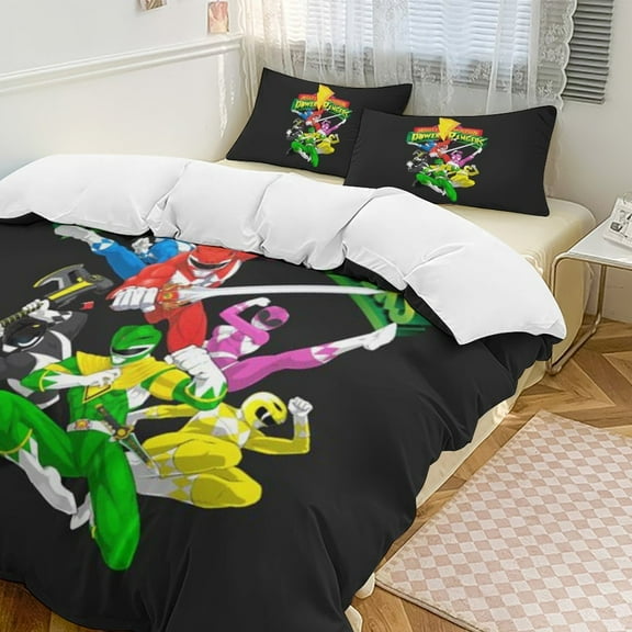 Power Rangers 3-Piece Bedding Comforter Set Bed Cover Set Soft Warm Bedding for Bedroom, Home, Hotel 86"x70"