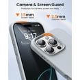 thumbnail image 3 of KOMI Designed for iPhone 16 Pro Max Case,Shockproof Liquid Silicone Protective Phone Case with Soft Anti-Scratch Microfiber Lining Ultra Slim Drop Protection Phone Cover 6.9 inch Blue Gray, 3 of 5