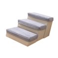 thumbnail image 2 of Rampas para perros de 3 escalones jinwen para mascotas pequeñas antideslizantes para sofá cama Gris, 2 of 8