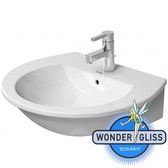 Duravit 2621600030 White / WonderGliss Darling New 23-5/8" Ceramic Bathroom Sink For Wall