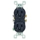 thumbnail image 1 of Receptáculo dúplex Leviton 15A 125V de grado residencial negro, 1 of 1